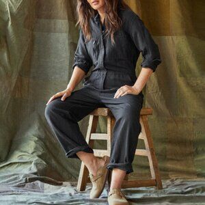 OuterKnown Station Jumpsuit In Pitch Black In Grey